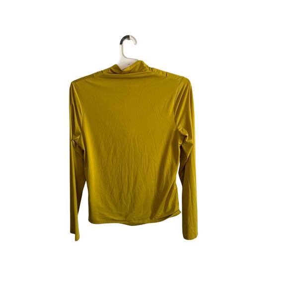 Express Conscious Edit Chartreuse Long Sleeve Blouse - Women's Large - Picture 2 of 6